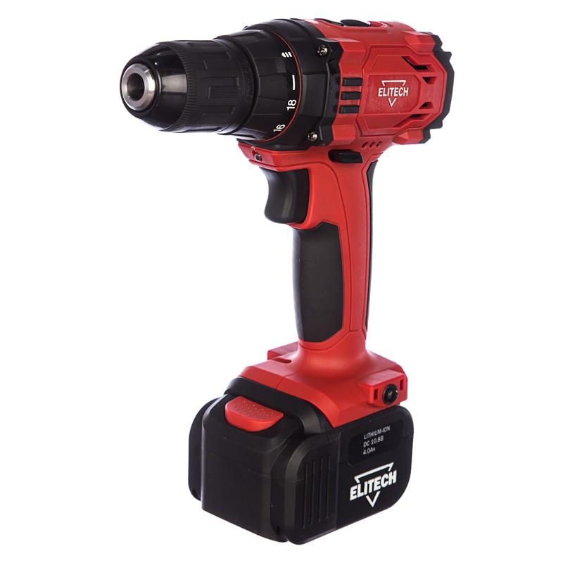 Аккумуляторная дрель-шуруповерт Elitech ДА 10.8 СЛК2