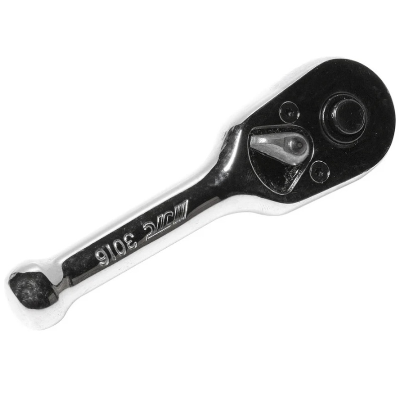 Трещотка JTC JTC-3016, 1/4", 45-зубцовая укороченная с металлической рукояткой, длина 89 мм в Угличе