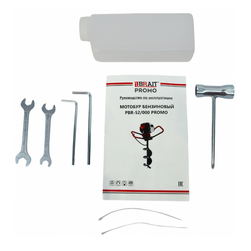 Мотобур без шнека Brait PBR-52/000 08.01.004.019, d пос=20 мм, 52 см.куб, 1,5 кВт easy start в Угличе
