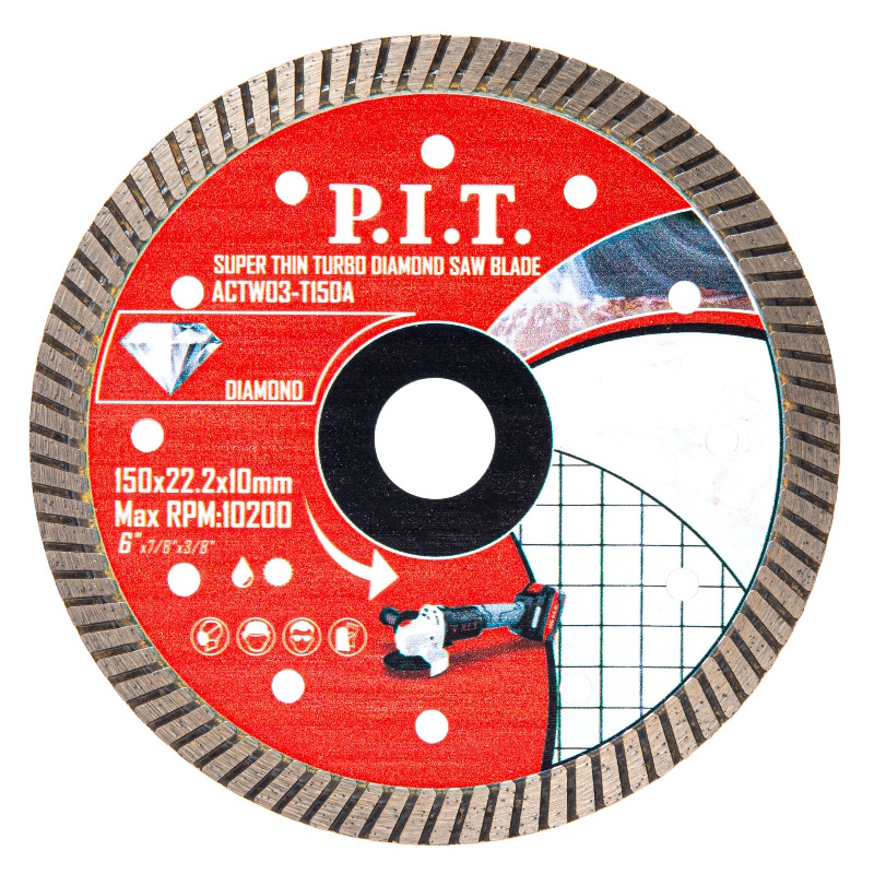 Диск алмазный отрезной Turbo P.I.T. ACTW03-T150A, сверхтонкий, 150x22,2x1,4 мм в Коврове