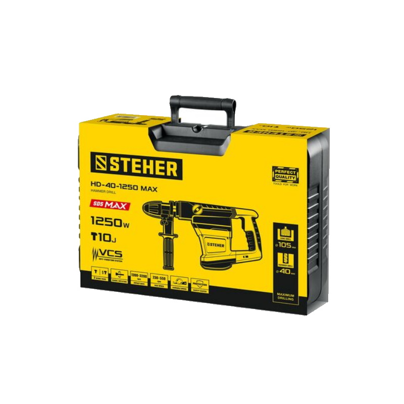 Перфоратор Steher HD-40-1250 MAX  в кейсе в Ярославле
