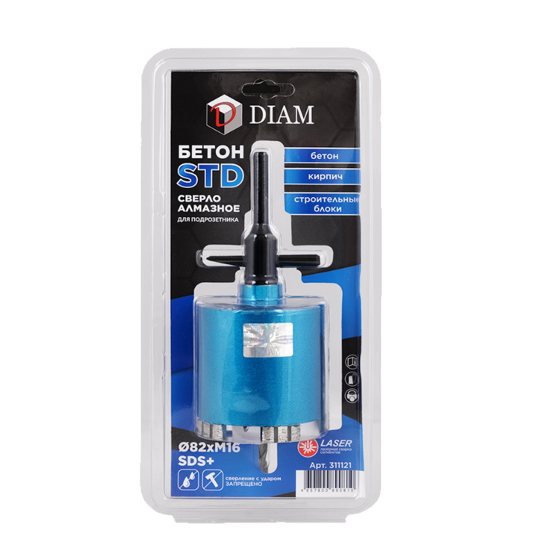 Сверло алмазное для подразетника Diam Бетон STD 311121, 82x5xM16, SDS+ в Муроме