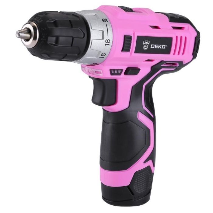 Аккумуляторная дрель-шуруповёрт Deko GCD12DU3 PINK SET2 063-4171 в Кинешме
