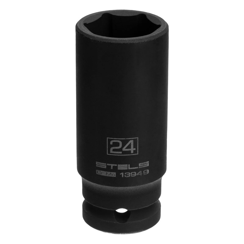 Головка ударная удлиненная шестигранная Stels 13949, 24 мм, 1/2", CrMo