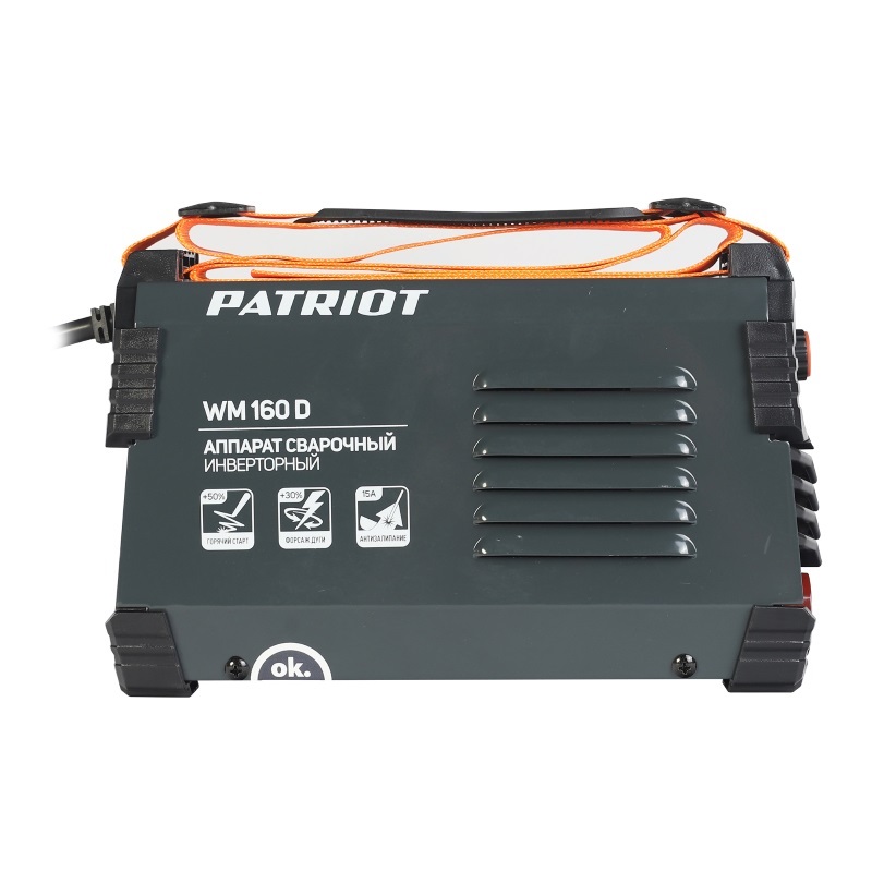 Аппарат сварочный инверторный Patriot WM160D, 3,8кг