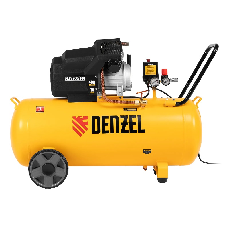 Компрессор воздушный Denzel DKV2200/100 58079 (Х-PRO 2.2 кВт, 400 л/мин, 100 л) в Иваново