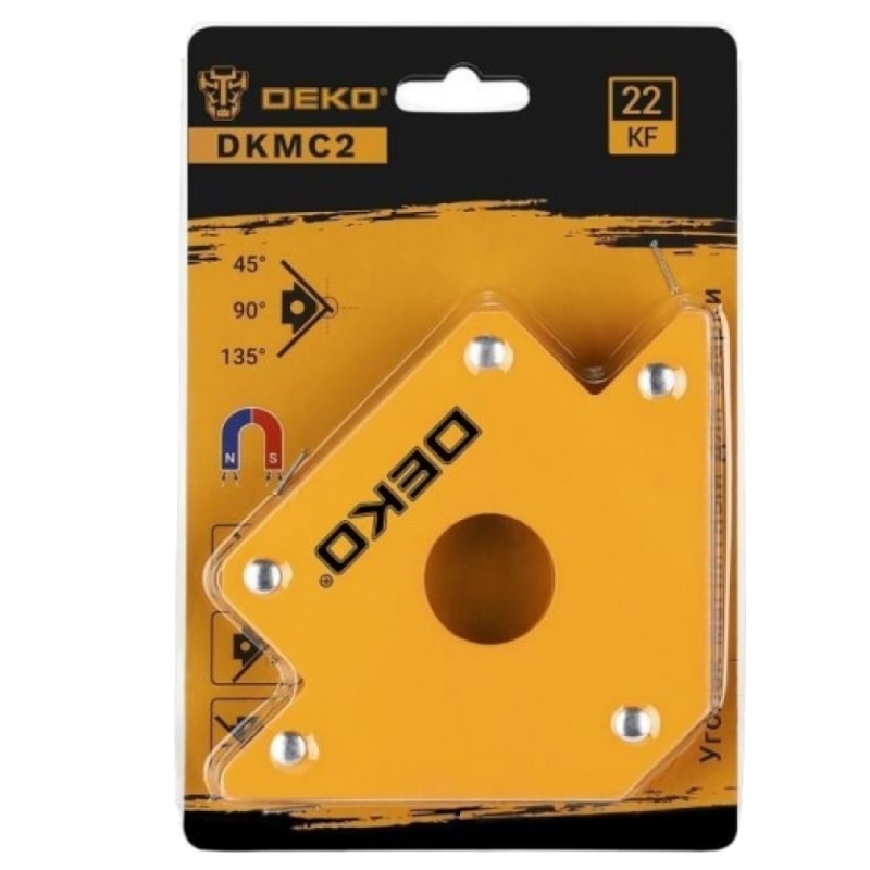 Уголок магнитный для сварки Deko DKMC2 065-0641, 45/90/135 град., до 22кг в Угличе