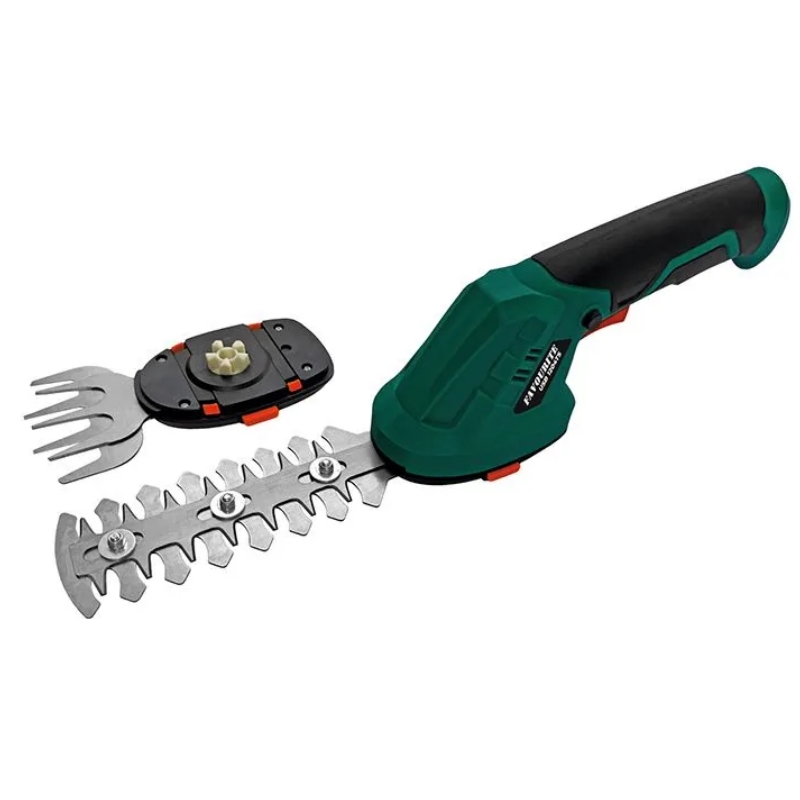 Ножницы-кусторез аккумуляторные Favourite USB 1204TS, 4В,2Ач,лезвия 80 мм для травы / 150 мм для кустов
