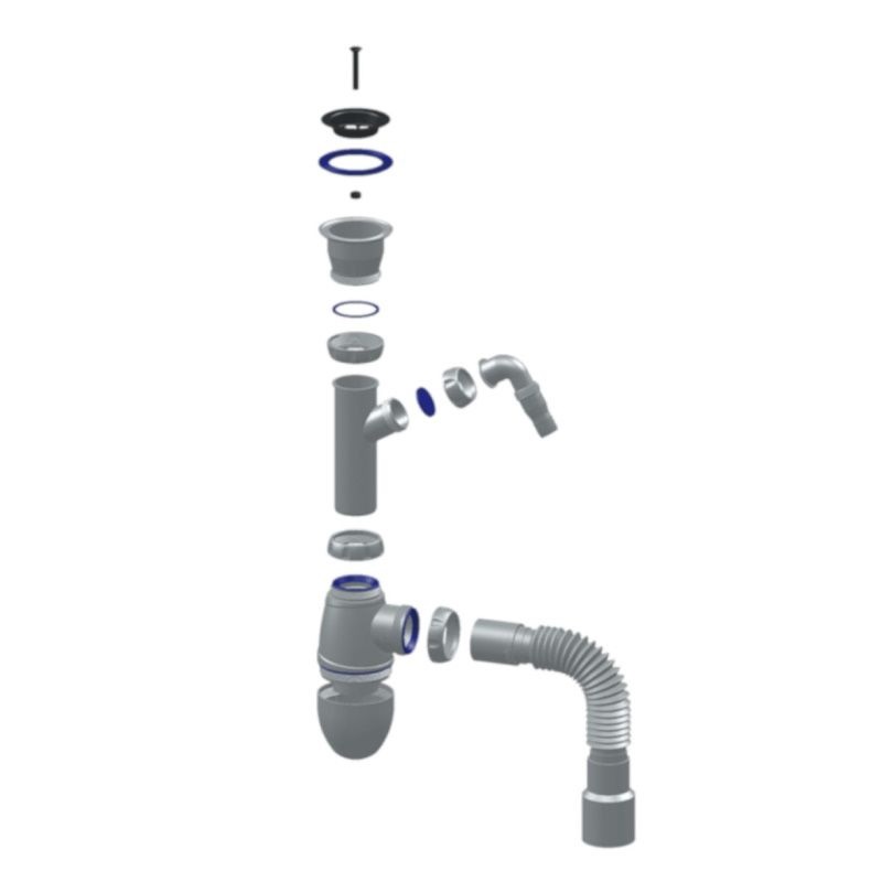 Сифон для кухни 1.1/2" х 40 Unicorn B320V в Кинешме