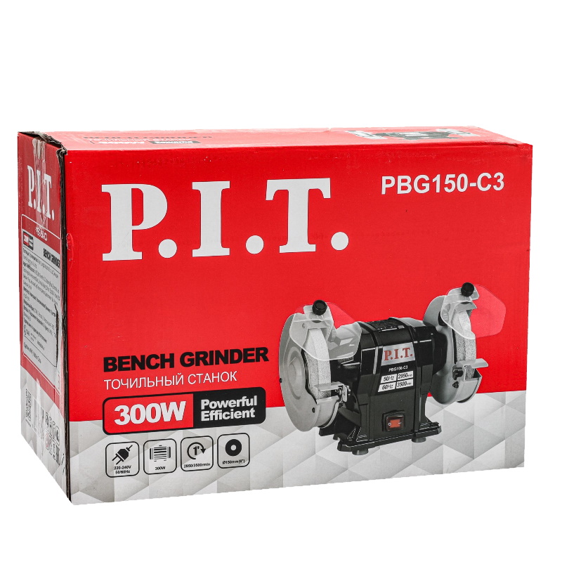Станок точильный электрический P.I.T. PBG150-C3 (300 Вт, 3500 об/мин) в Череповце
