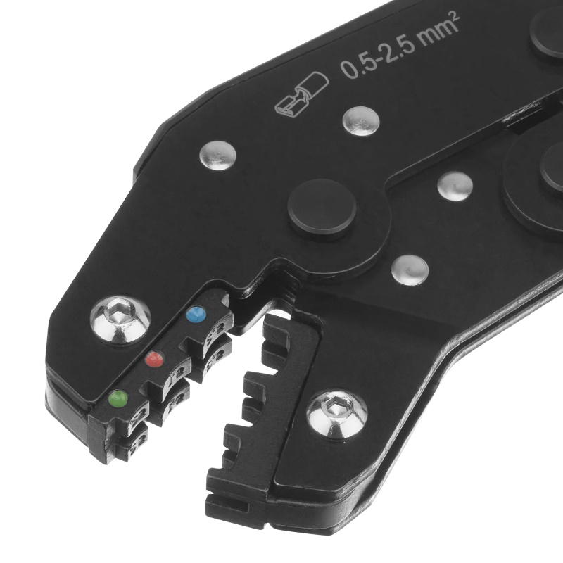 Клещи для обжима Denzel 17747 (для изолированных наконечников НКИ и НВИ, разъемов РПИ, гильз ГСИ, 0,5 - 2,5 мм2)