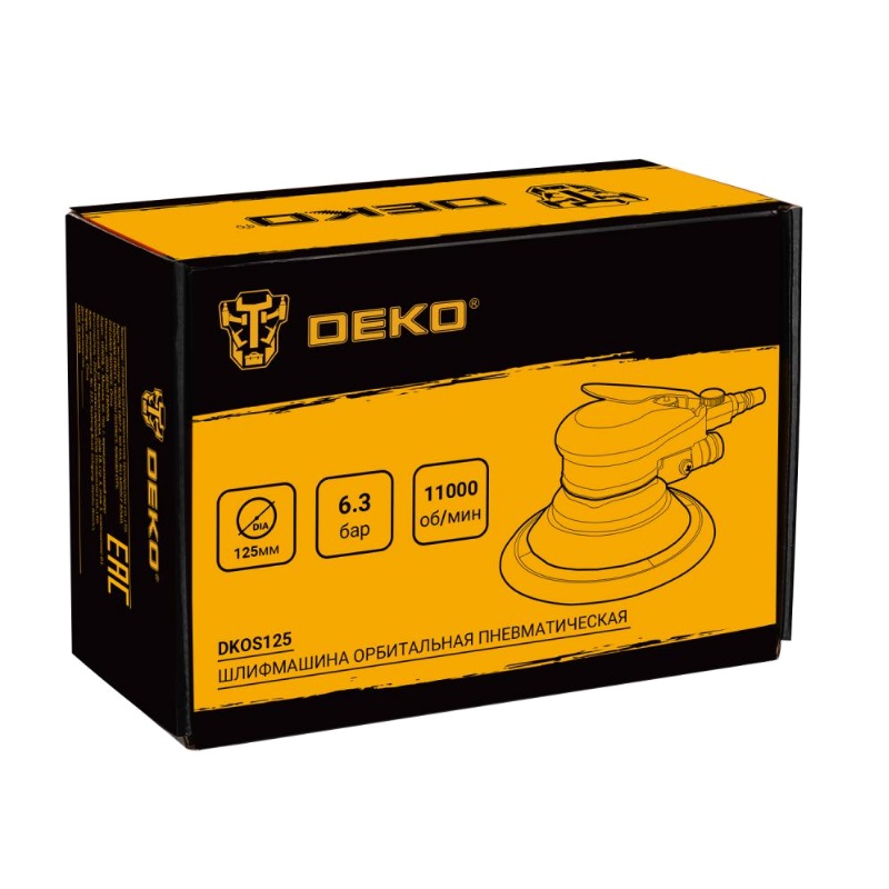 Пневмошлифмашина орбитальная Deko DKOS125 063-4381 (125 мм) в Череповце