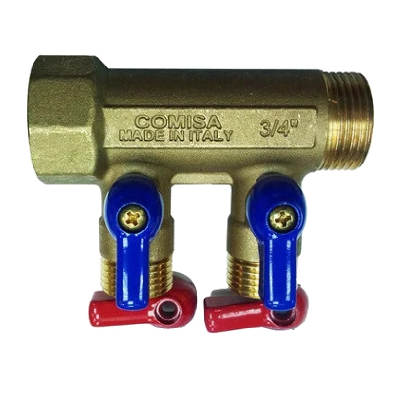 Коллектор Comisa 635 с шаровыми кранами, 3/4"-1/2", 2 выхода в Рыбинске