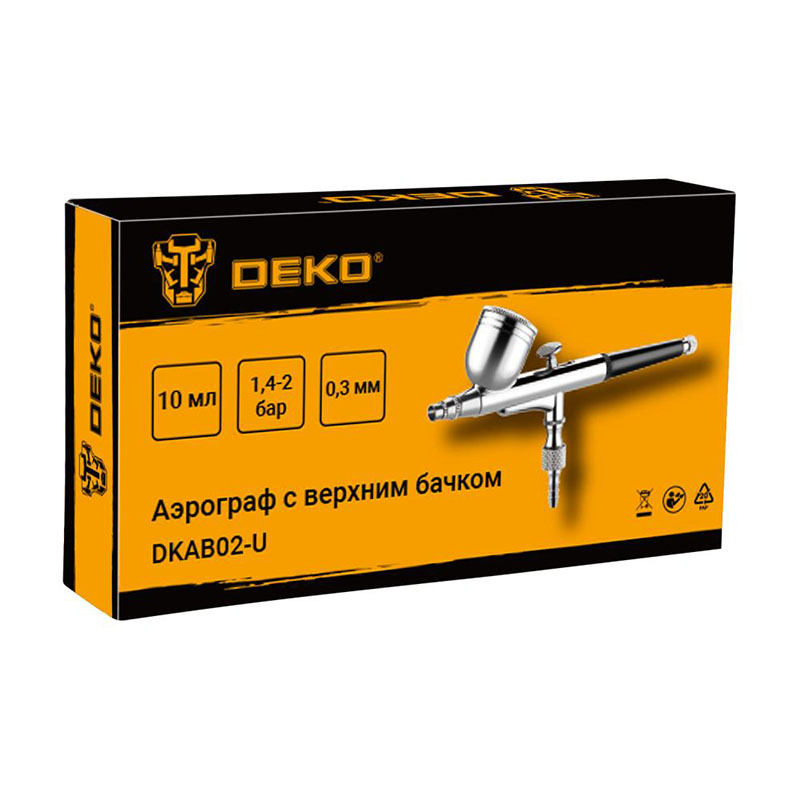 Аэрограф c верхним бачком Deko DKAB02-U, 018-0924 в Череповце