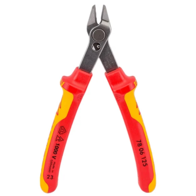 Бокорезы Knipex Electronic Super Knips KN-7806125, прецизионные VDE, нерж., 125 мм, 2-комп диэлектрические ручки в Угличе