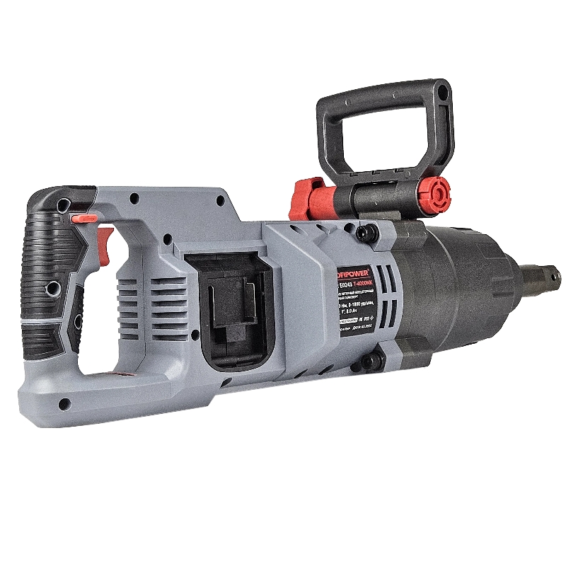 Аккумуляторный бесщеточный ударный гайковерт ProfiPower T-4000NK E0243, короткий шпиндель(40В,4000Нм,Литий-ионный-2шт,8.0Ач,З/У,в кейсе)