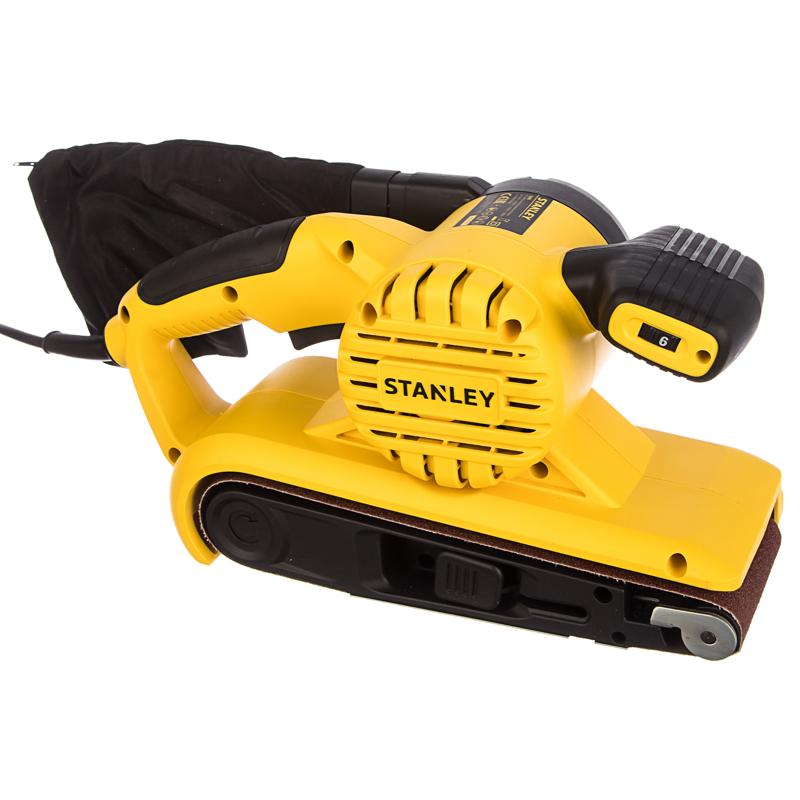 Сетевая ленточная шлифмашина Stanley SB90 (скорость 380 м/мин, мешок для пыли)