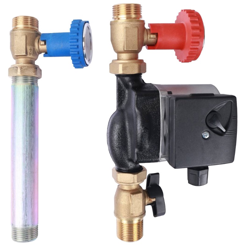 Насосная группа с прямым контуром 3/4" Stout SDG-0001-002002 с насосом Grundfos UPSO 15-65 130 в теплоизоляции