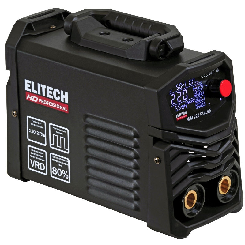 Инвертор MMA Elitech HD WM 220 PULSE 208032, НАКС,импульс,110-275В,7.5кВт,10-220А