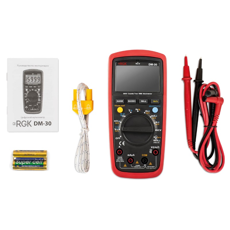 Цифровой мультиметр RGK DM-30 779654, внесен в реестр в Нижнем Новгороде