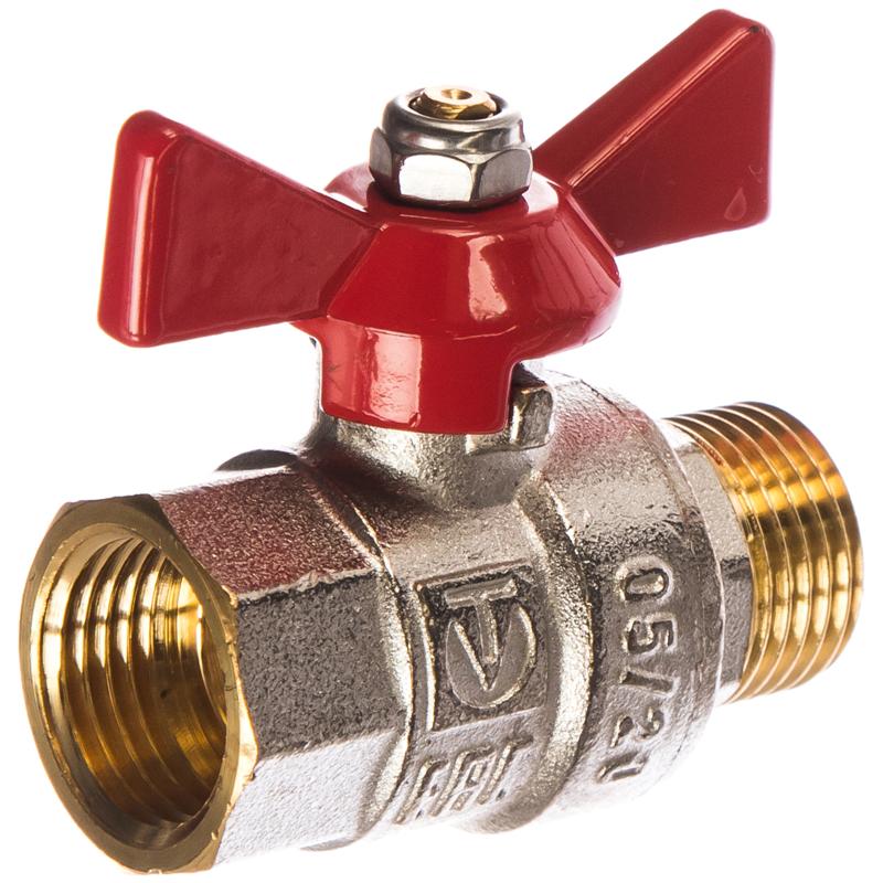 Кран шаровой Valtec BASE ВР-НР 1/2", с бабочкой, VT.218.N.04