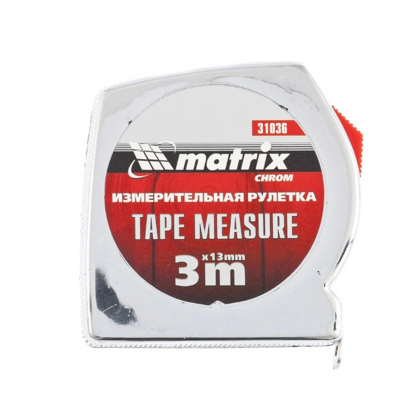 Рулетка Matrix Chrom 31036, 3 м x 13 мм, хромированный корпус  в Твери