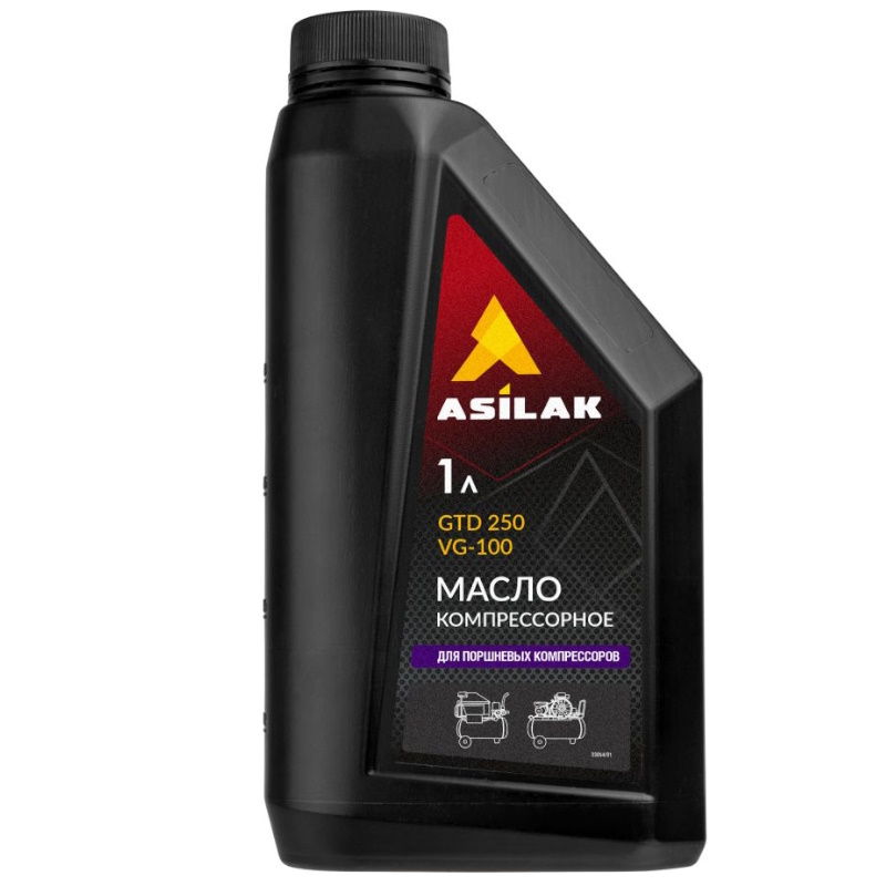Масло минеральное компрессорное Asilak ASX5010-5 GTD 250 VG-100 1 л 344₽