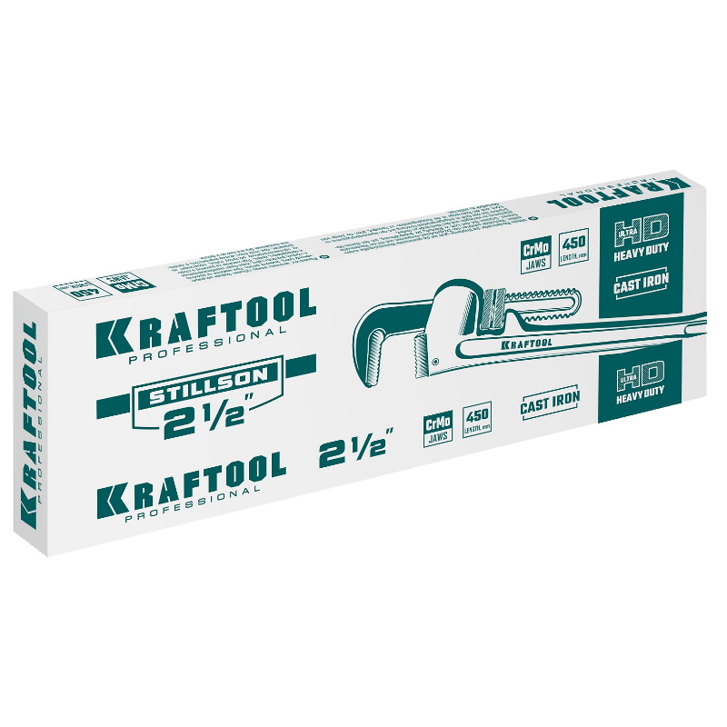 Ключ трубный разводной Kraftool Stillson 2727-45, 2.5"