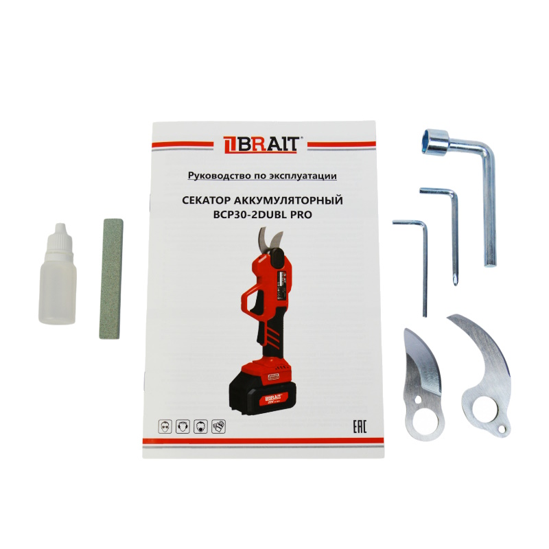 Секатор аккумуляторный Brait BCP30-2DUBL PRO 21.01.255.087 (АКБ 1.2АН, З/У 2.4А,20В) в Костроме