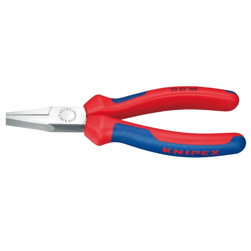 Плоскогубцы тупоносые Knipex KN-2002160, рифлённые губки 30 мм, длина 160 мм, 2-компонентные ручки рукоятки в Вологде