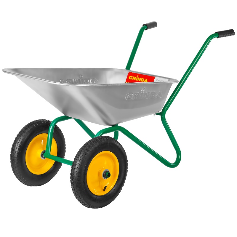 Двухколесная садовая тачка Grinda GB-2 39909_z01, 80 л, 120 кг, оцинкованная сталь