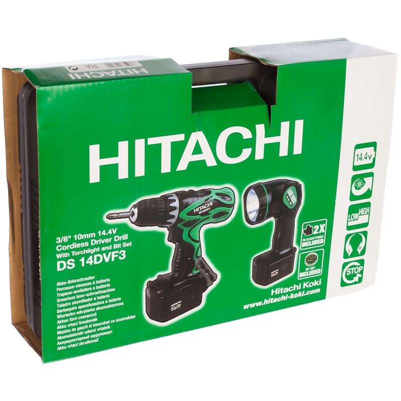 Аккумуляторная дрель-шуруповерт Hitachi DS14DVF3 с фонарем в Муроме