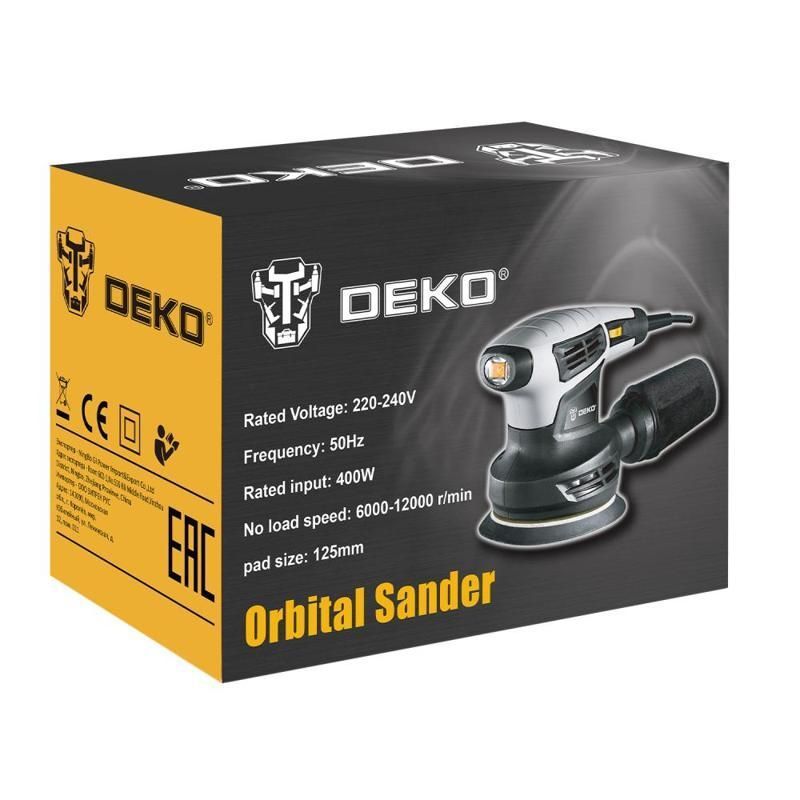 Эксцентриковая шлифовальная машина Deko DKG400-125 063-2203