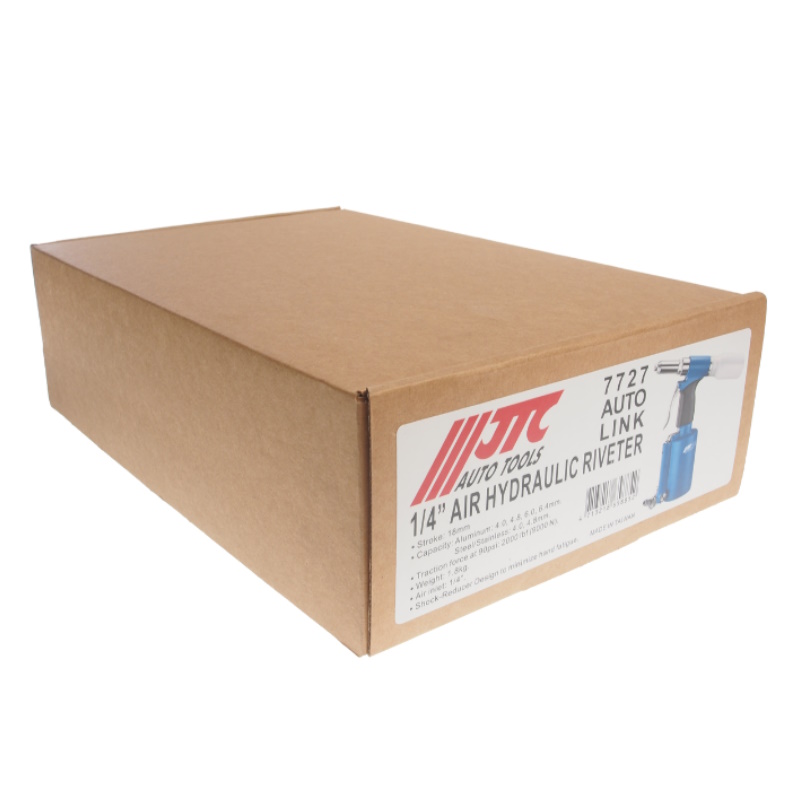 Заклепочник пневматический JTC JTC-7727 шток 18мм штуцер 14 максимальное усилие при 90 psi 2000lbf