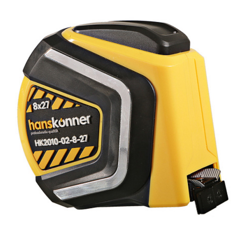 Рулетка Hanskonner HK2010-02-8-27 8x27мм, автостоп, двухстор., нейлон, супермощный магнит в Вологде