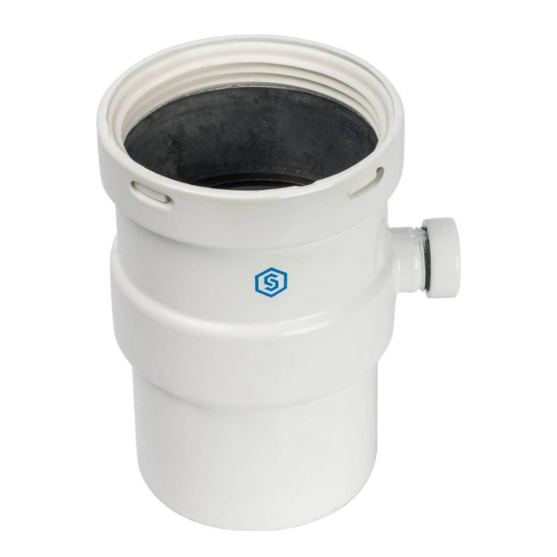 Элемент дымохода с патрубком для отвода конденсата Stout SCA-0080-020135 DN80 п/м горизонтальный в Костроме