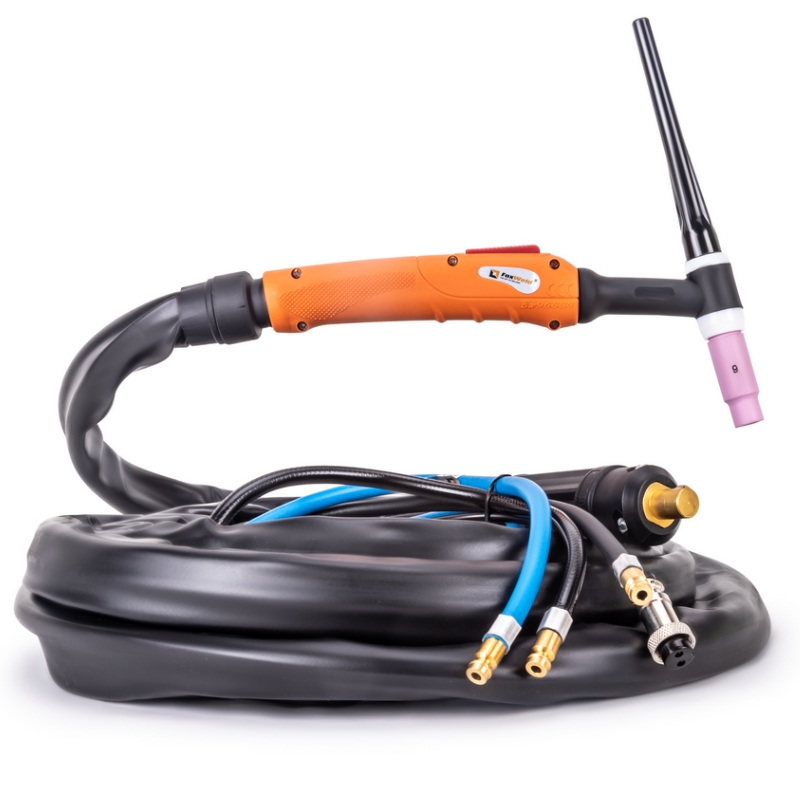Горелка FoxWeld UnoTIG-18-Flex 4576, 4м (разъем 35мм2,с кнопкой, ж/охл.) (пр-во /КНР)