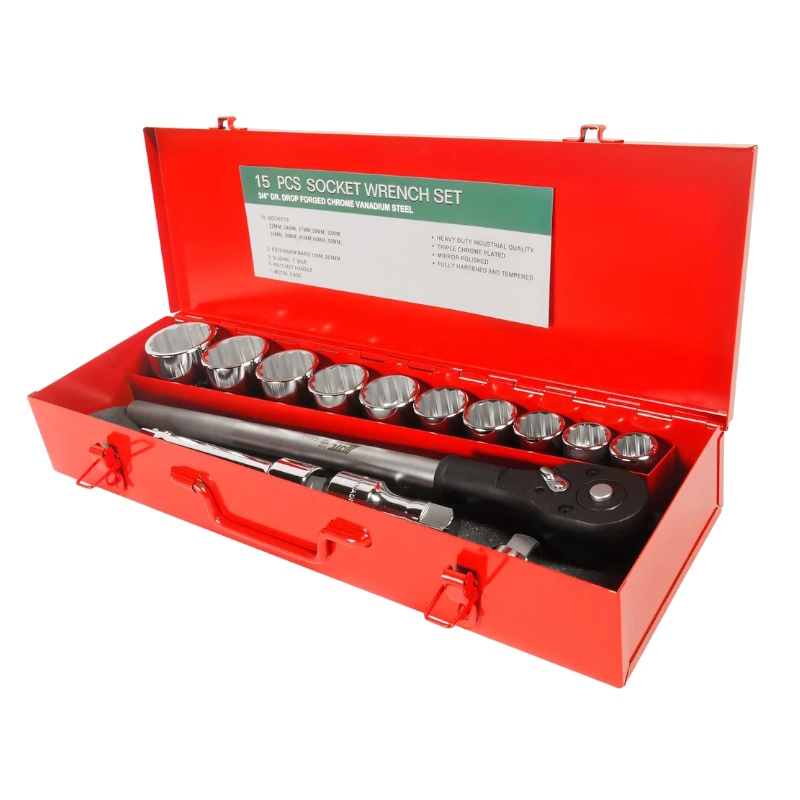 Набор головок торцевых JTC JTC-T615M 12-гранные 34 22-50мм в кейсе 14 предметов 24684₽