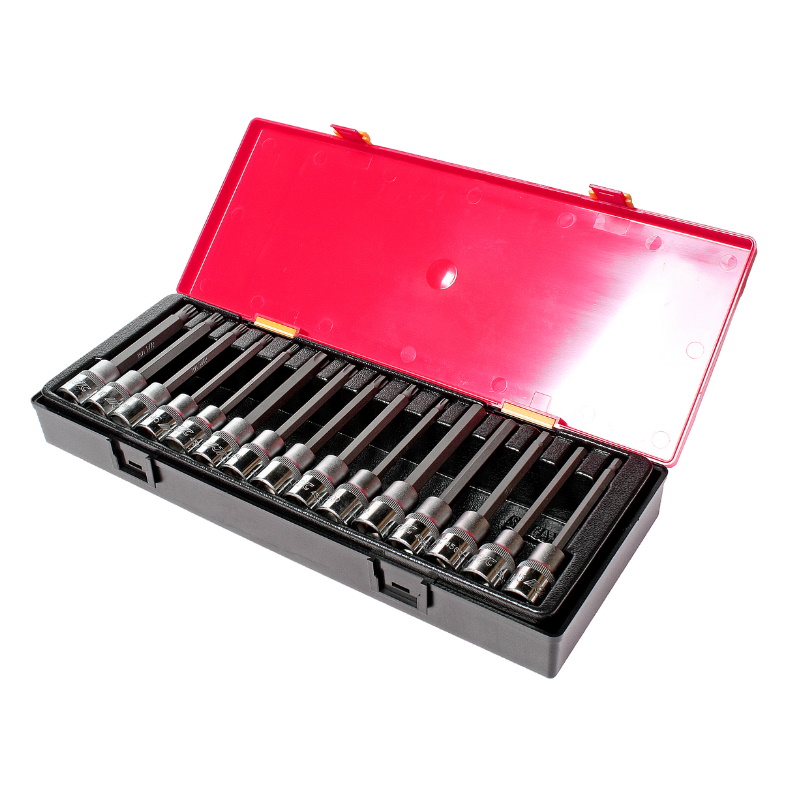 Набор торцевых головок JTC JTC-K4152, 1/2", TORX, HEX, SPLINE, в кейсе, 15 шт. в Угличе