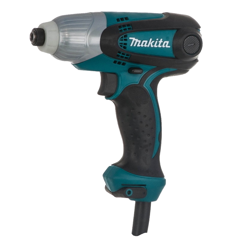 Сетевой ударный винтоверт Makita TD0101 (бытовой, макс 3200 ударов/мин, крутящий момент 100 нм, мощность 230 вт)