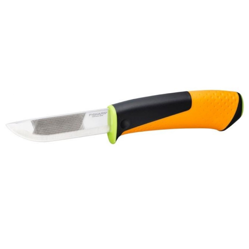 Нож для тяжелых работ Fiskars 1023619 с точилкой 1926₽