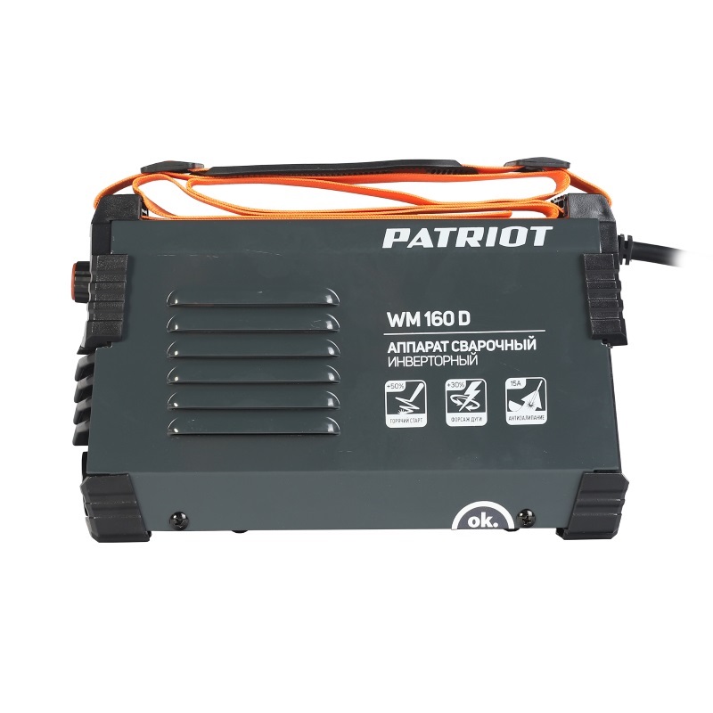 Аппарат сварочный инверторный Patriot WM160D, 3,8кг