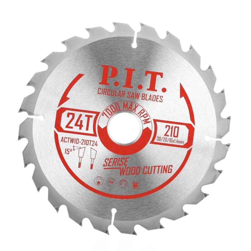 Диск пильный по дереву P.I.T. ACTW10-210T24 (210x30/20/16x2,2 мм 24T) в Иваново