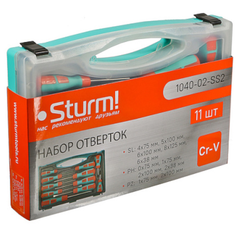 Набор отверток Sturm 1040-02-SS2, 11 предметов во Владимире