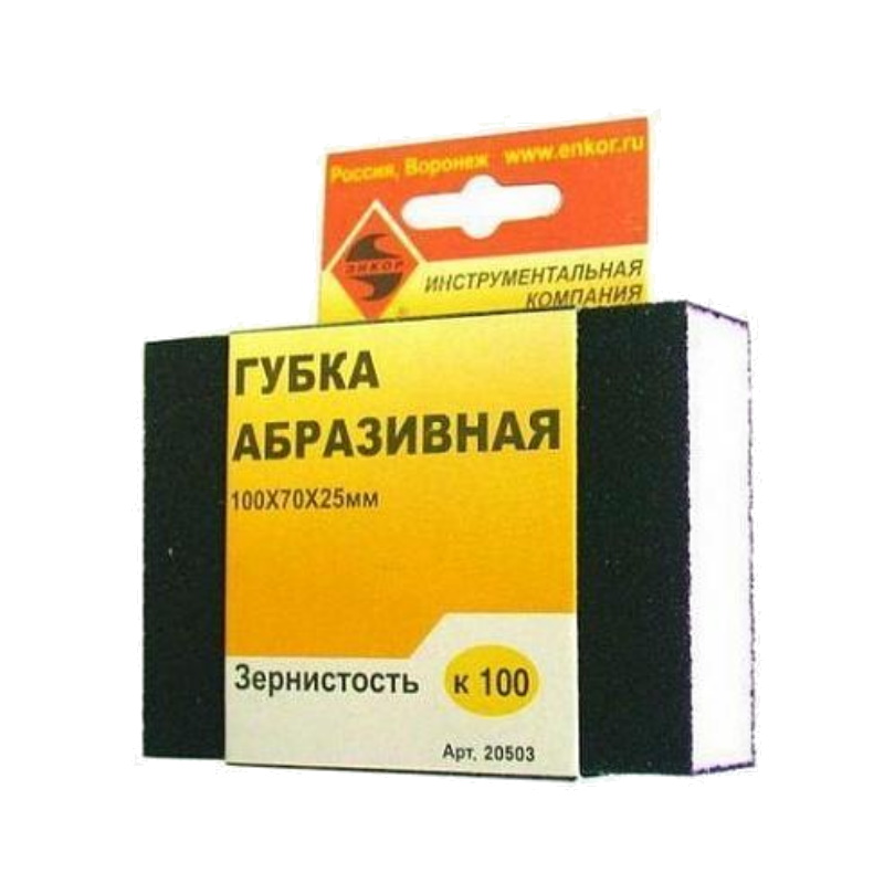 Губка абразивная ЭНКОР 20503, 100*70*25, К100 в Иваново