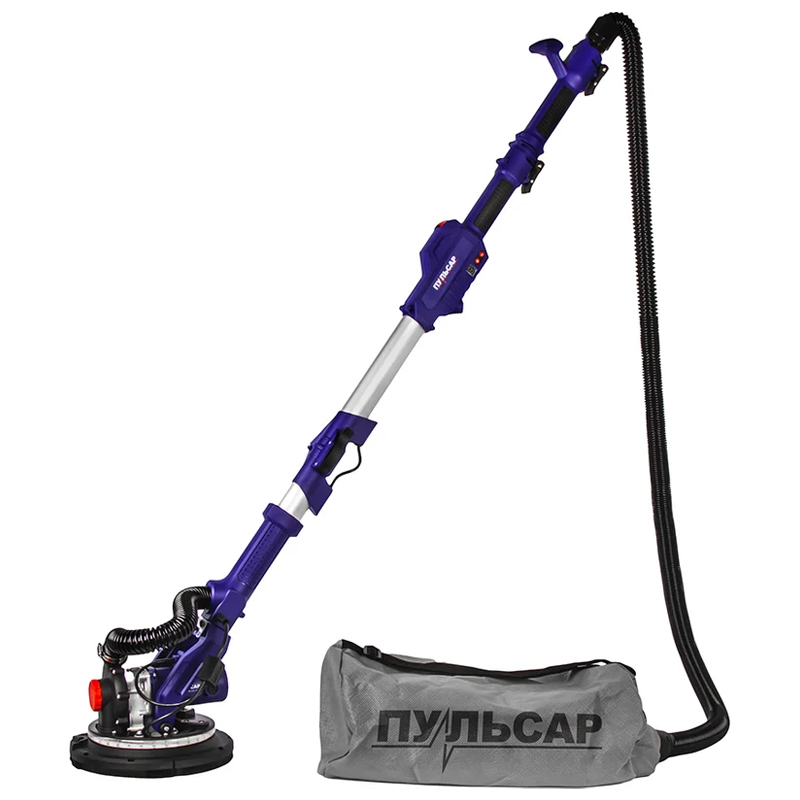 Шлифмашина Пульсар ШМБ 225-900С для стен 900 Вт 225мм 800-1800 обмин LED-подсветка телескоп самовсас мешок