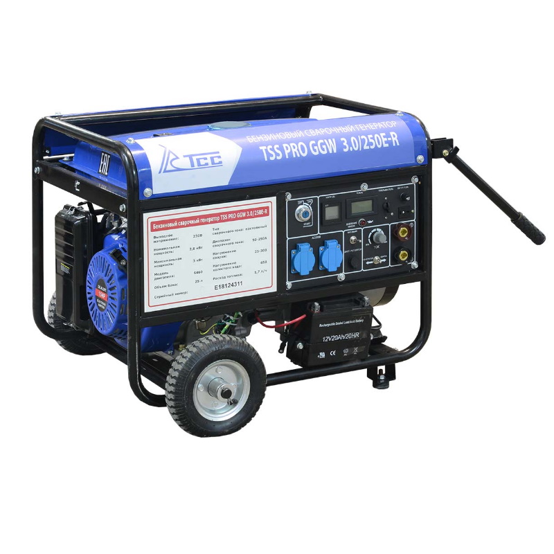 Бензиновый сварочный генератор Tss PRO GGW 3.0/250E-R 022832