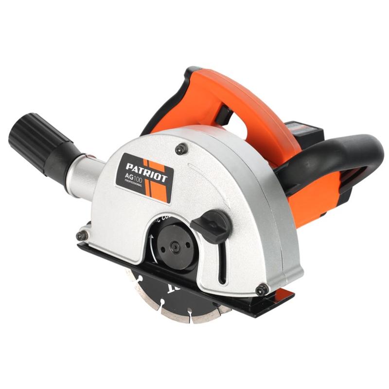 Штроборез Patriot AG 100 ширина паза 14-29 мм глубина 40 мм возможность подключения к пылесосу 10048₽