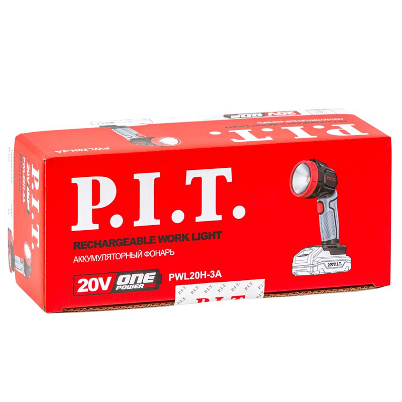 Фонарь аккумуляторный P.I.T. SOLO PWL20H-3A (20В, 3Вт, 300 Лм, поворот 90°, Power LED) в Костроме