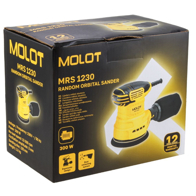 Эксцентриковая шлифмашина Molot MRS 1230 1335778, в коробке в Вологде